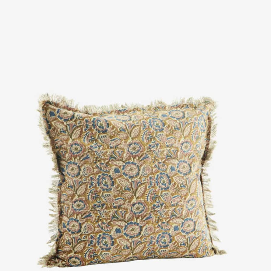 Madam Stoltz 50x50cm Printed Cushion Cover with Fringes 