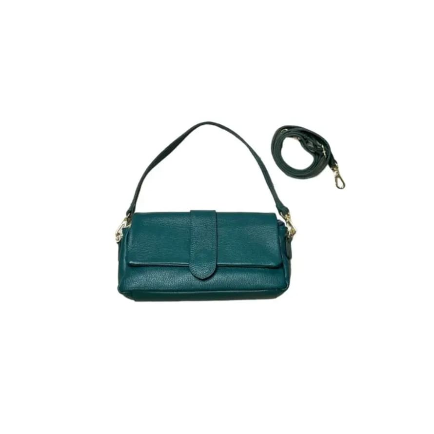 Made by moi Selection Sac Baguette Cuir Vert