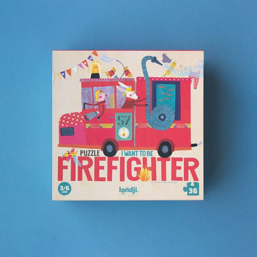 Londji : Puzzle - I Want To Be Firefighter (36 Pieces)