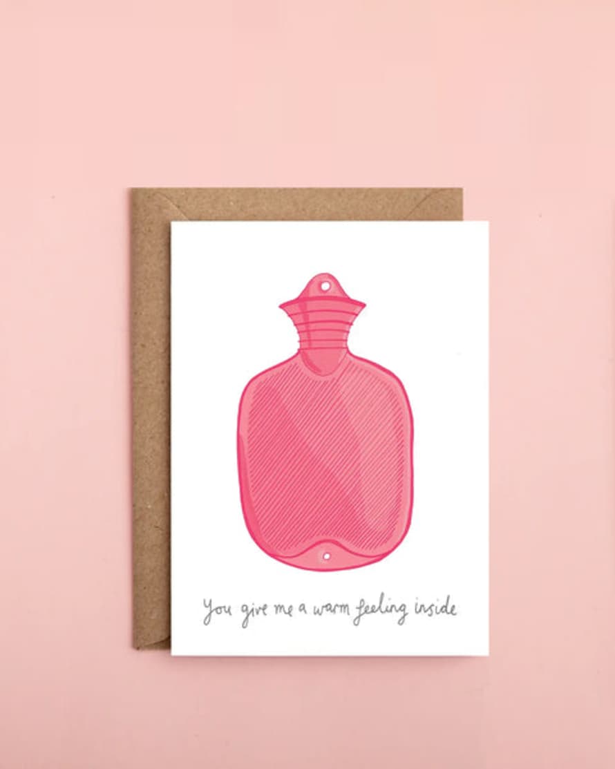 Pen On Your Face Hot Water Bottle Valentines Card