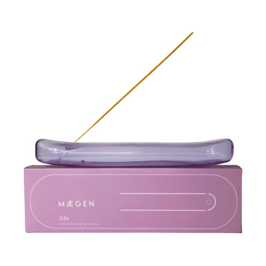 Maegen Incense Holder Glass Lilo Lavender