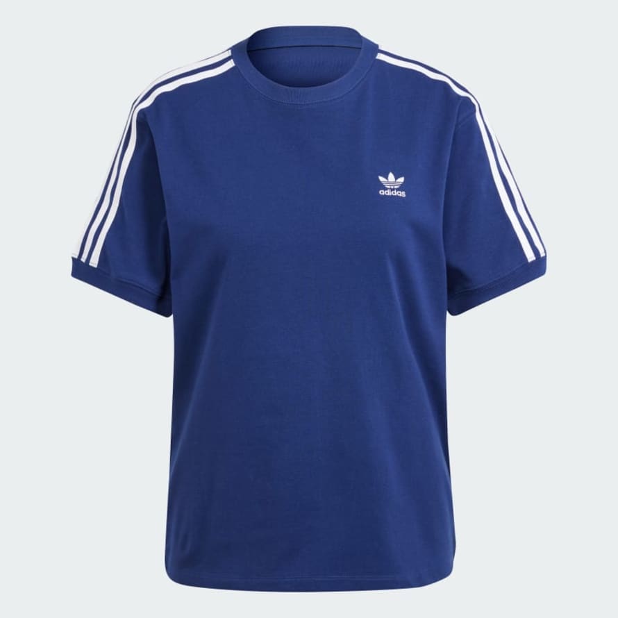 Adidas Dark Blue 3 Stripes T Shirt