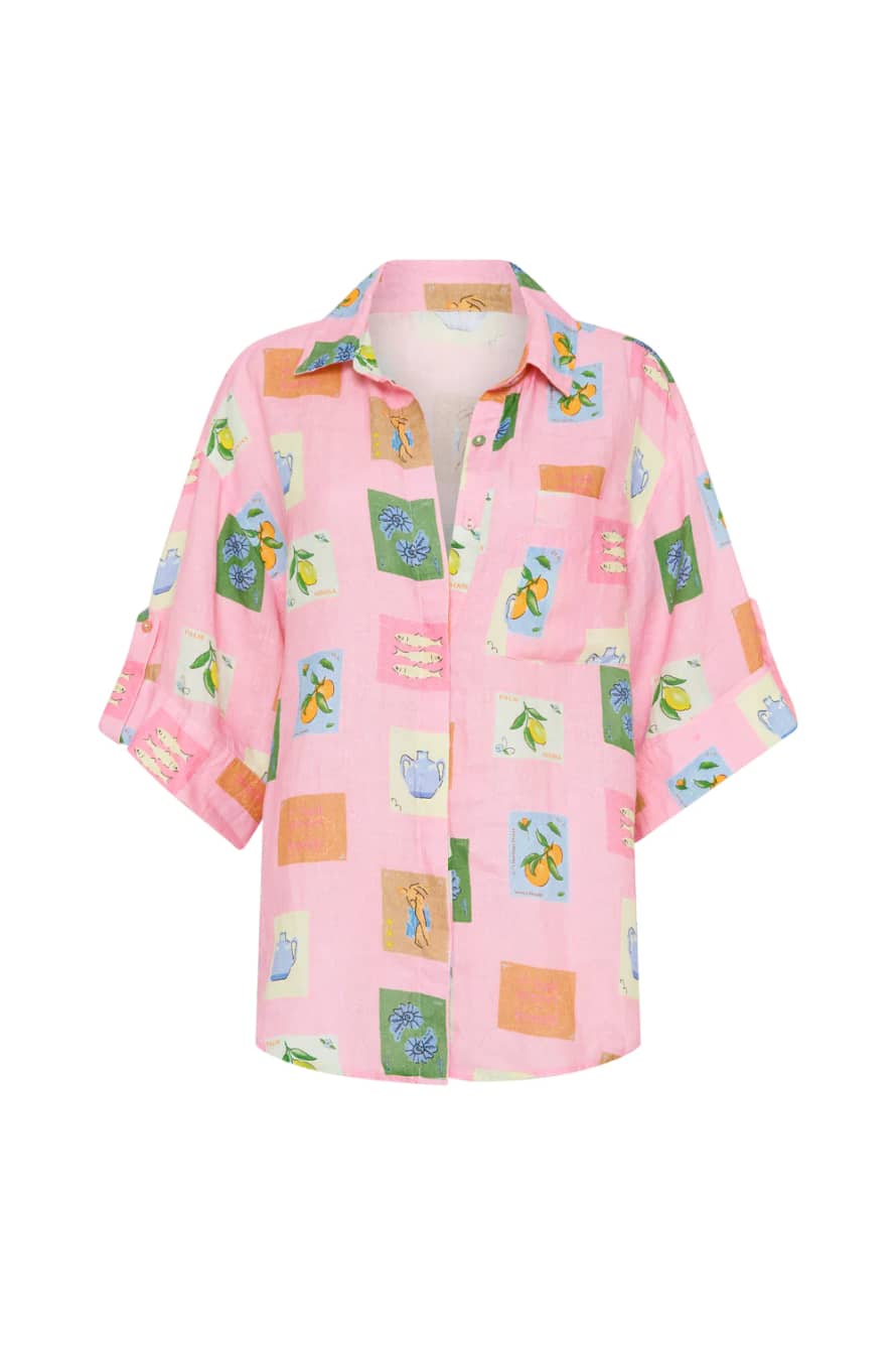 Palm Noosa Mirage Shirt Pink Emblem