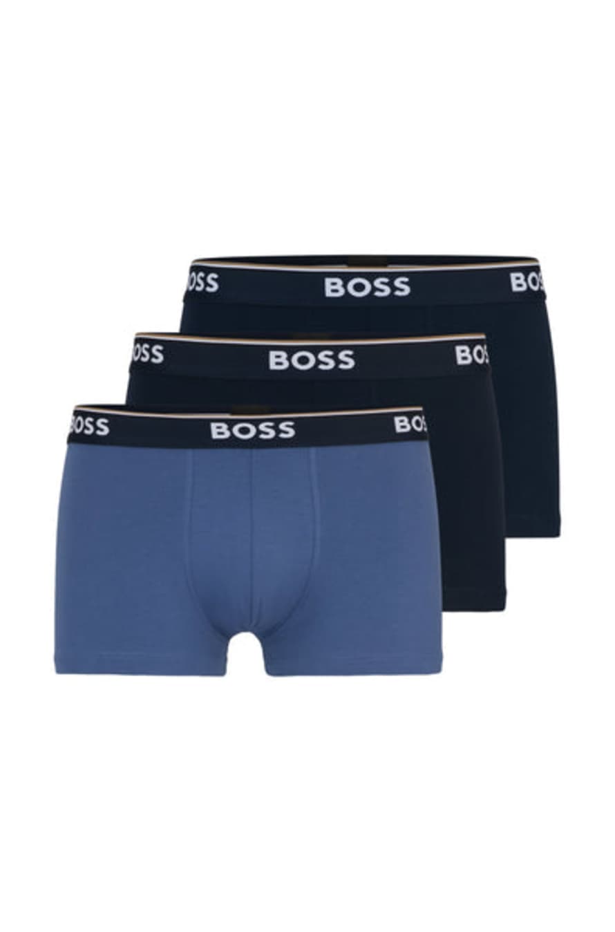 Hugo Boss Boxed 3-Pack of Cotton Trunks with Logo Waistbands 50508985 987