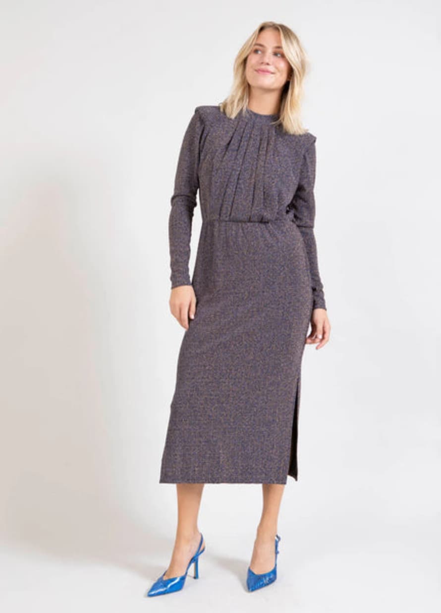 Coster Copenhagen Shimmer Dress - Blue Metallic