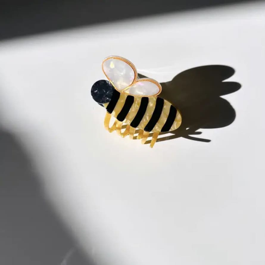 SOLAR ECLIPSE Hand-painted Bee Claw Hair Clip