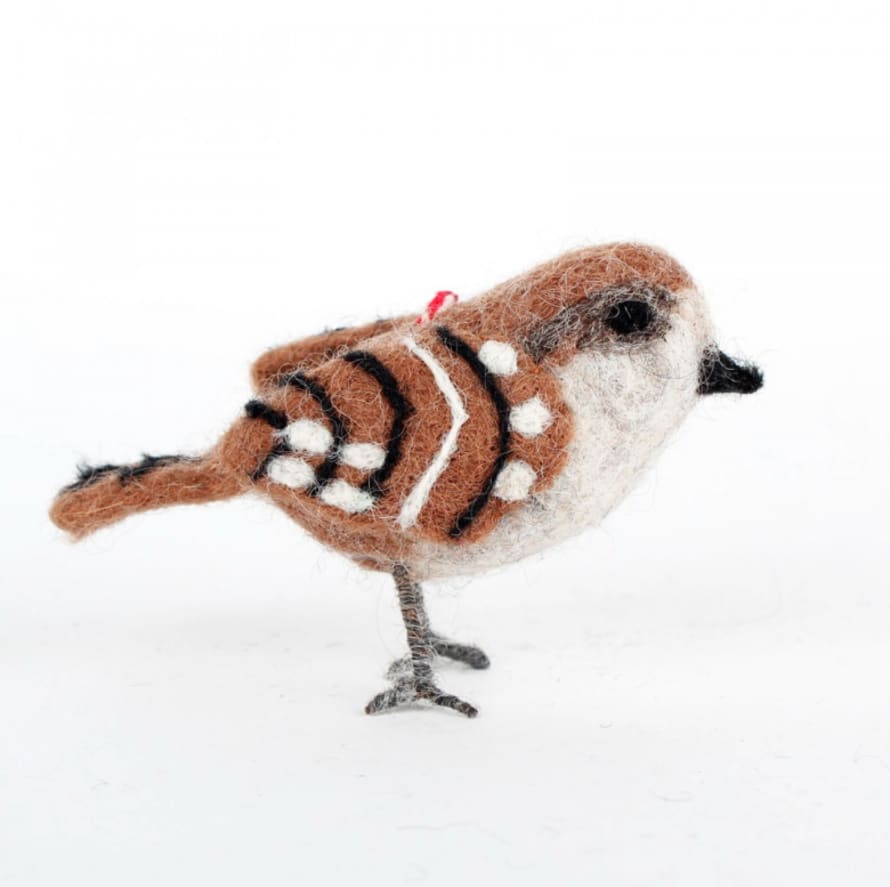 Sjaal met Verhaal Wool Felt Brown Sparrow 