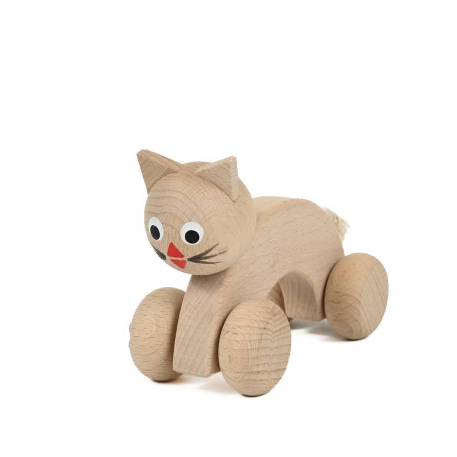 Cook & Butler Wooden Push-Along Toy / Cat