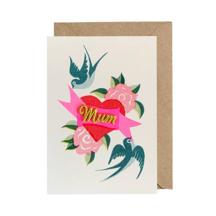 Petra Boase Mothers Day Card Birds With Heart