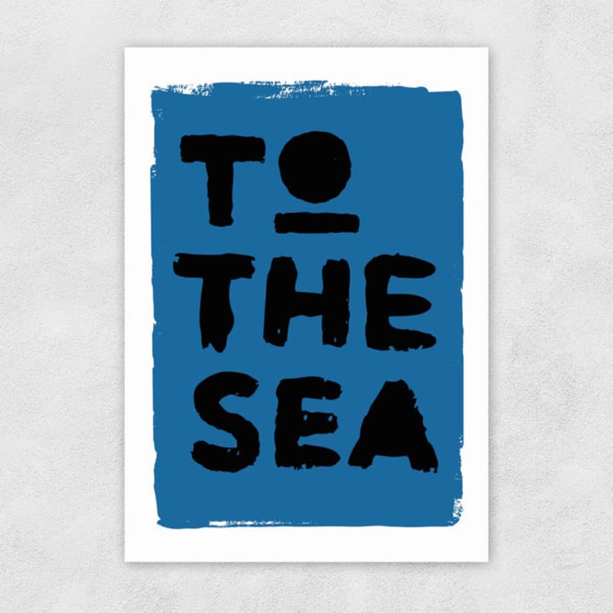 East End Prints  To The Sea (Blue) Print By Sophie Ward