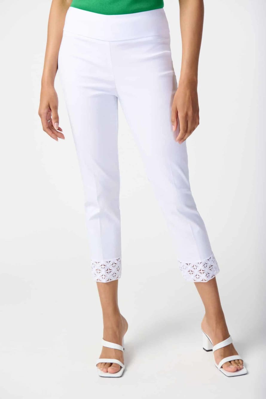 Joseph Ribkoff Millennium Crop Pull-on Trousers In White