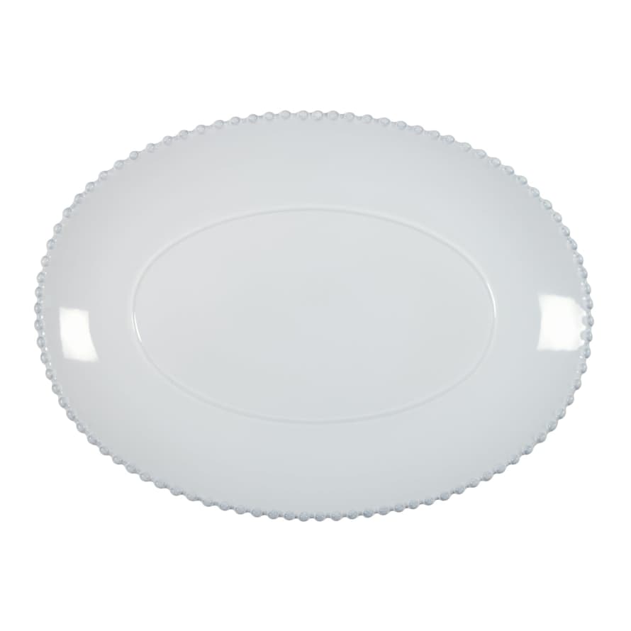 My Gifts Trade Large Pearl White Oval Platter