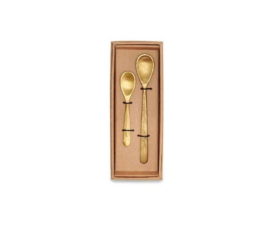 Nkuku Set of 2 Brushed Gold Jahi Spoons