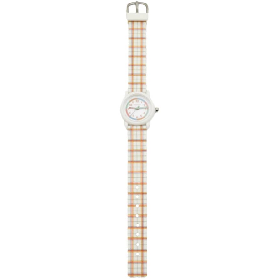 Grech & Co Plaid Pattern Clock Wrist Watch