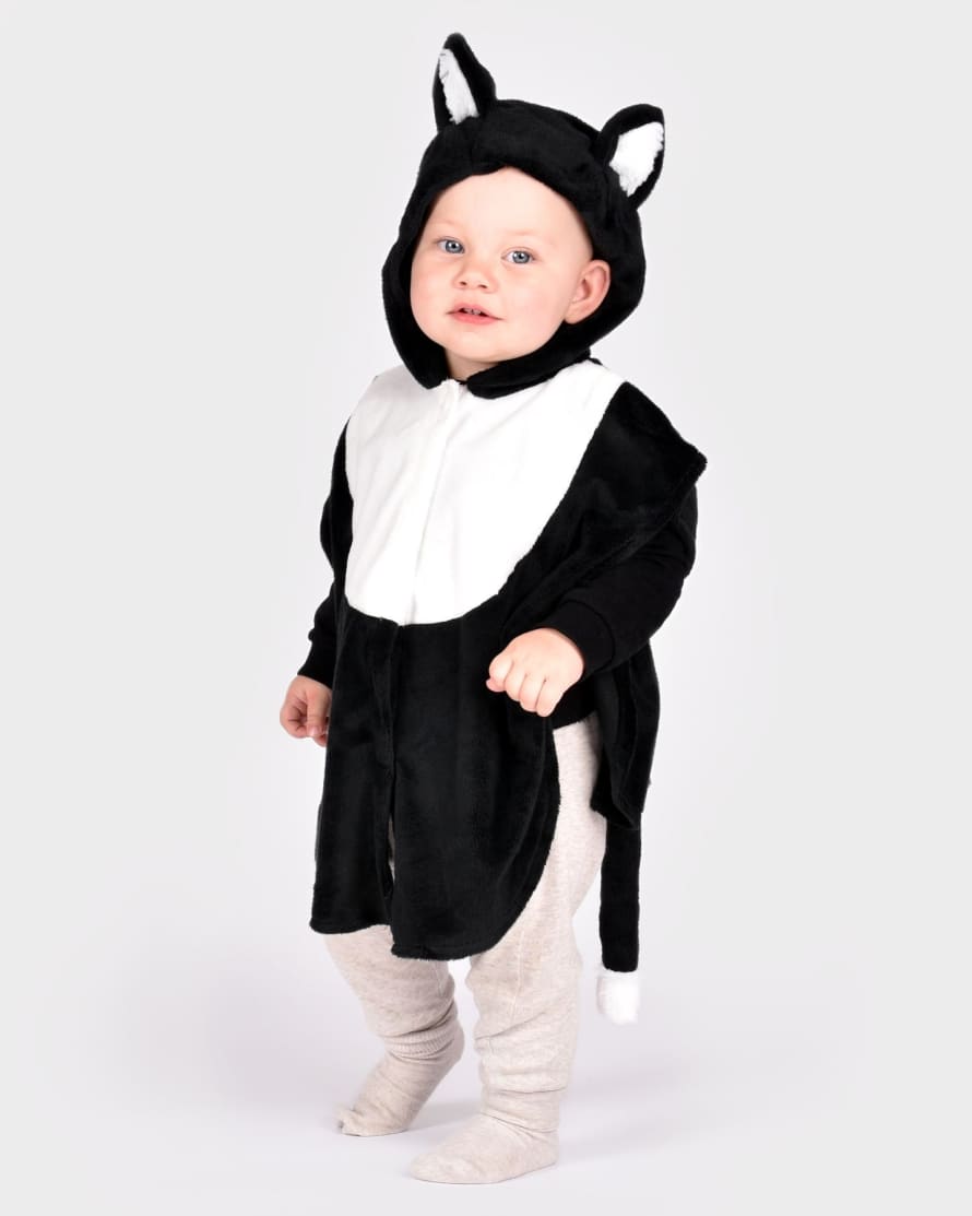 Black Kitten Cape Costume for 1 to 4 Years