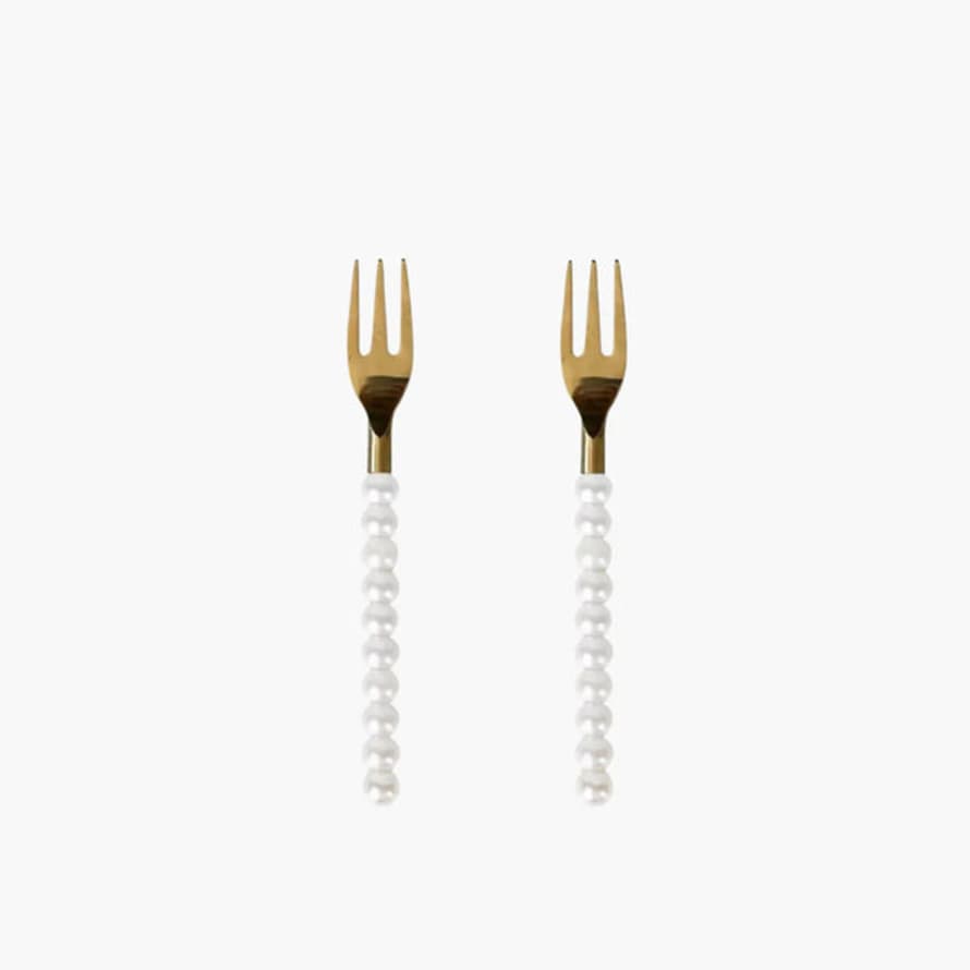 LEPELCLUB Set Of Two Pearl Forks