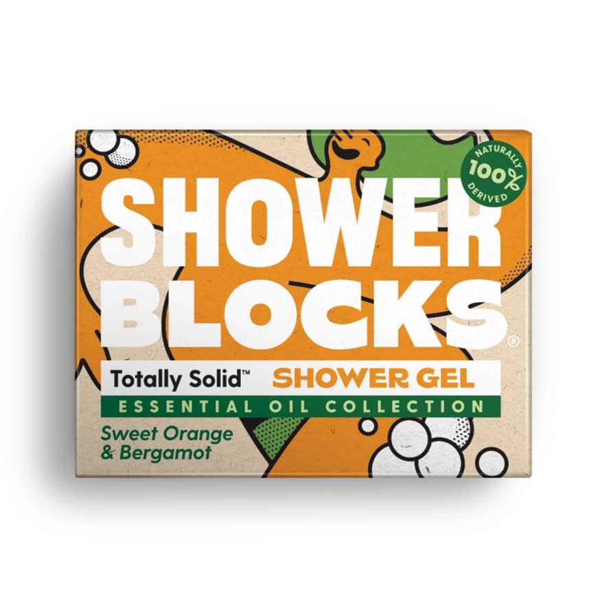 Showerblocks Solid Shower Gel - Essential Oils Collection - Sweet Orange and Bergamot