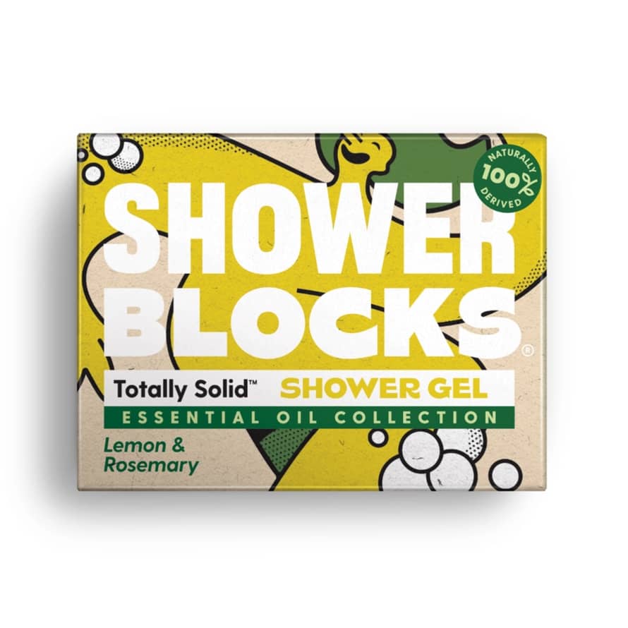 Showerblocks Solid Shower Gel - Essential Oil Collection -  Lemon and Rosemary 
