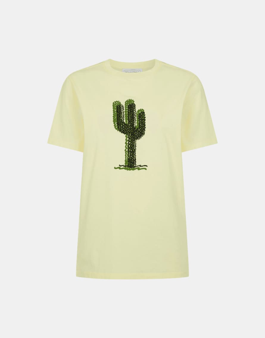 Bella Freud  Bella Freud Cactus Cotton T-shirt Size: M, Col: Yellow