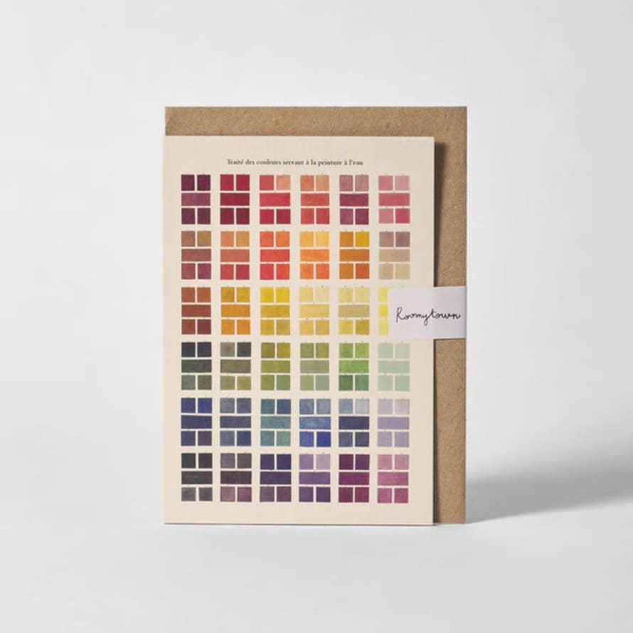 Roomy Town Watercolour Swatches Greetings Card