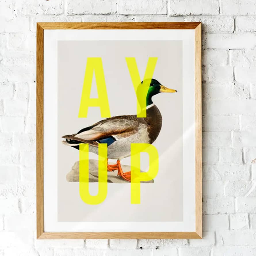 The 13 Prints Ay Up Duck A4 Print