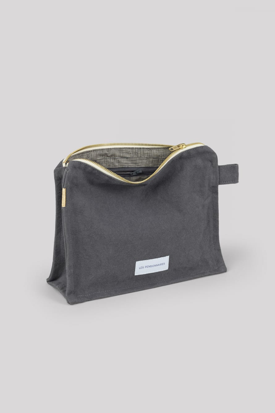 Les pensionnaires State Grey Organic Cotton Toiletry Bag