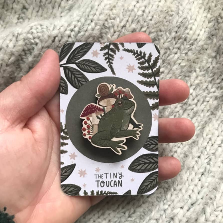 The Tiny Toucan Little Frog Pin