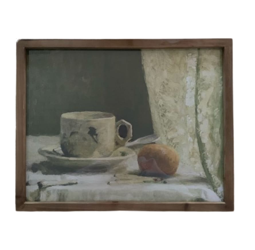 Vintage Style Tea Set Framed Print