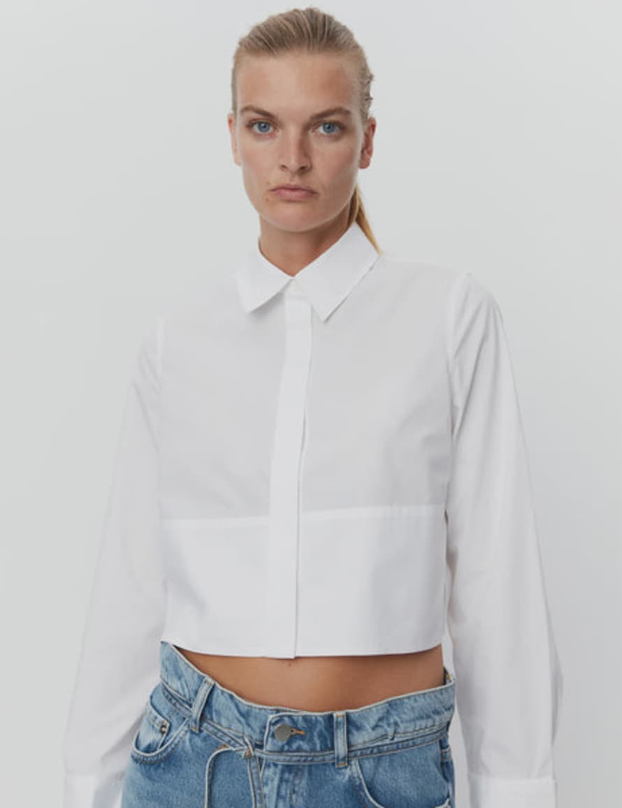 DAY Birger et Mikkelson Maddox Solid Cotton Shirt - White