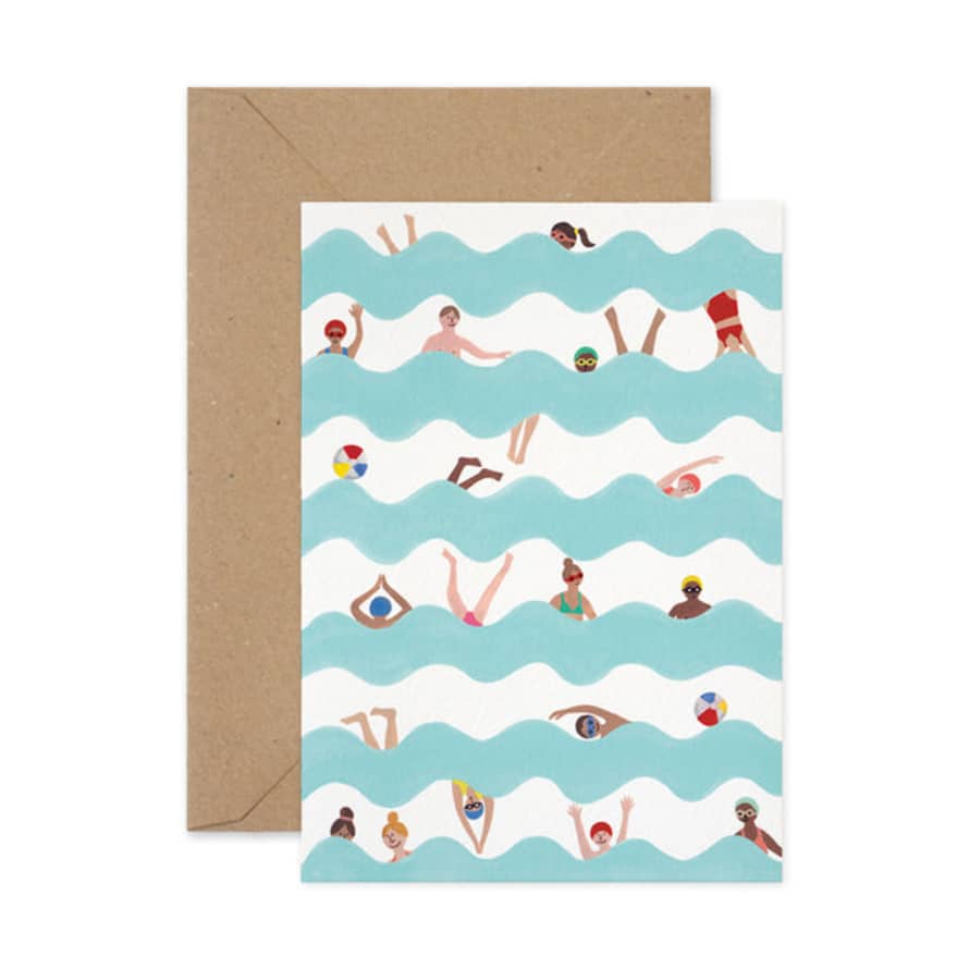 Paper Parade Swimming Card