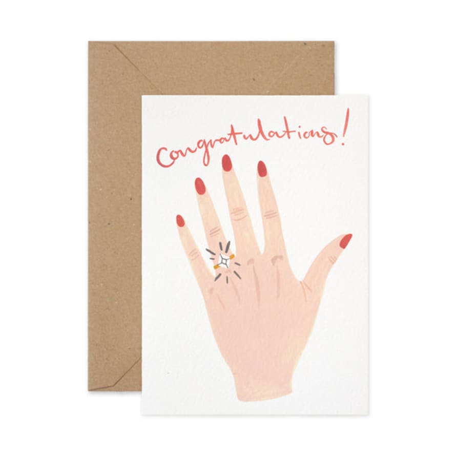 Paper Parade Engagement Ring Card