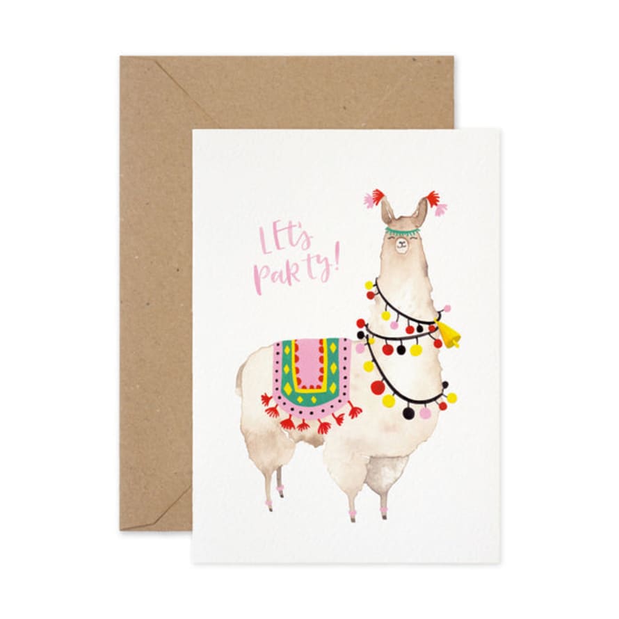 Paper Parade Let's Party Alpaca Card