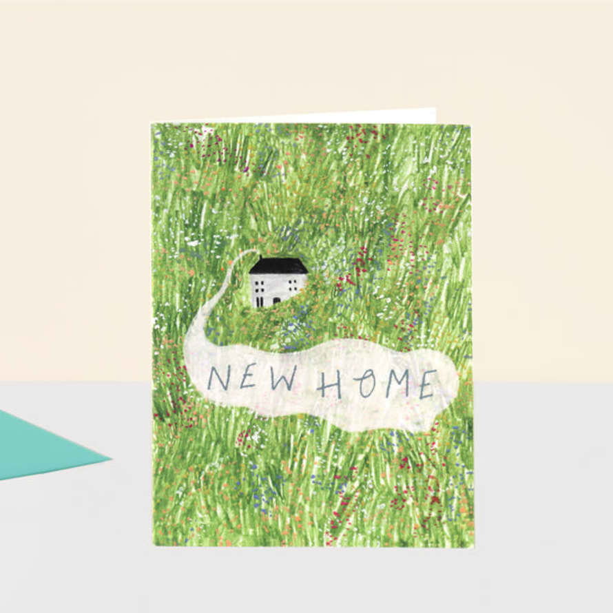 Little Black Cat Illustrated Meadow New Home Card