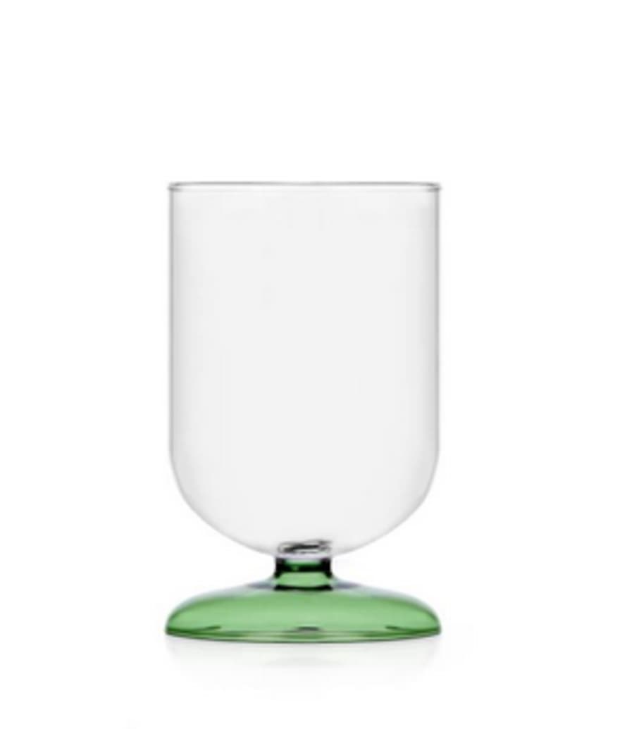 Ichendorf Milano calice acqua con base verde e bicchiere trasparente linea Bloom 