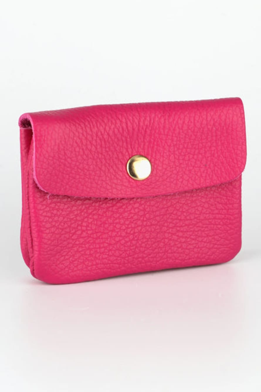 MSH Small Leather Coin Purse - Raspberry