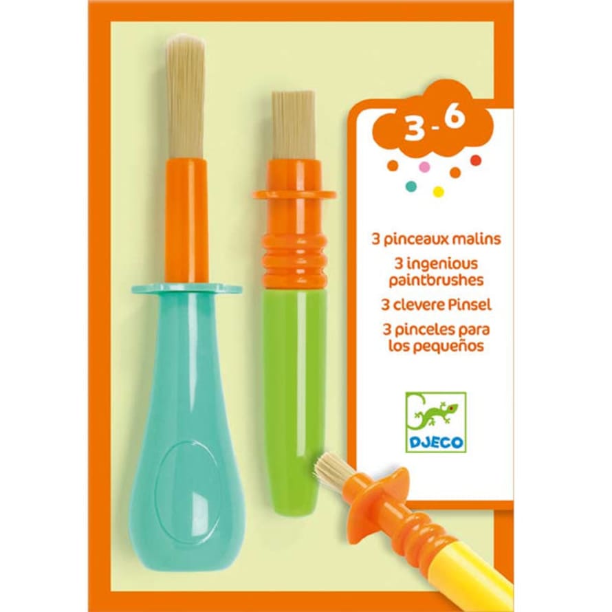 Djeco  : My First Paintbrushes - 3 Pack