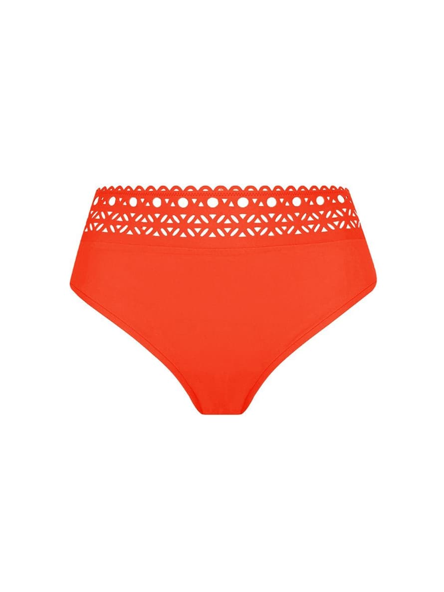 Lise Charmel Ajourage Couture High Wait Bikini Brief In Orange
