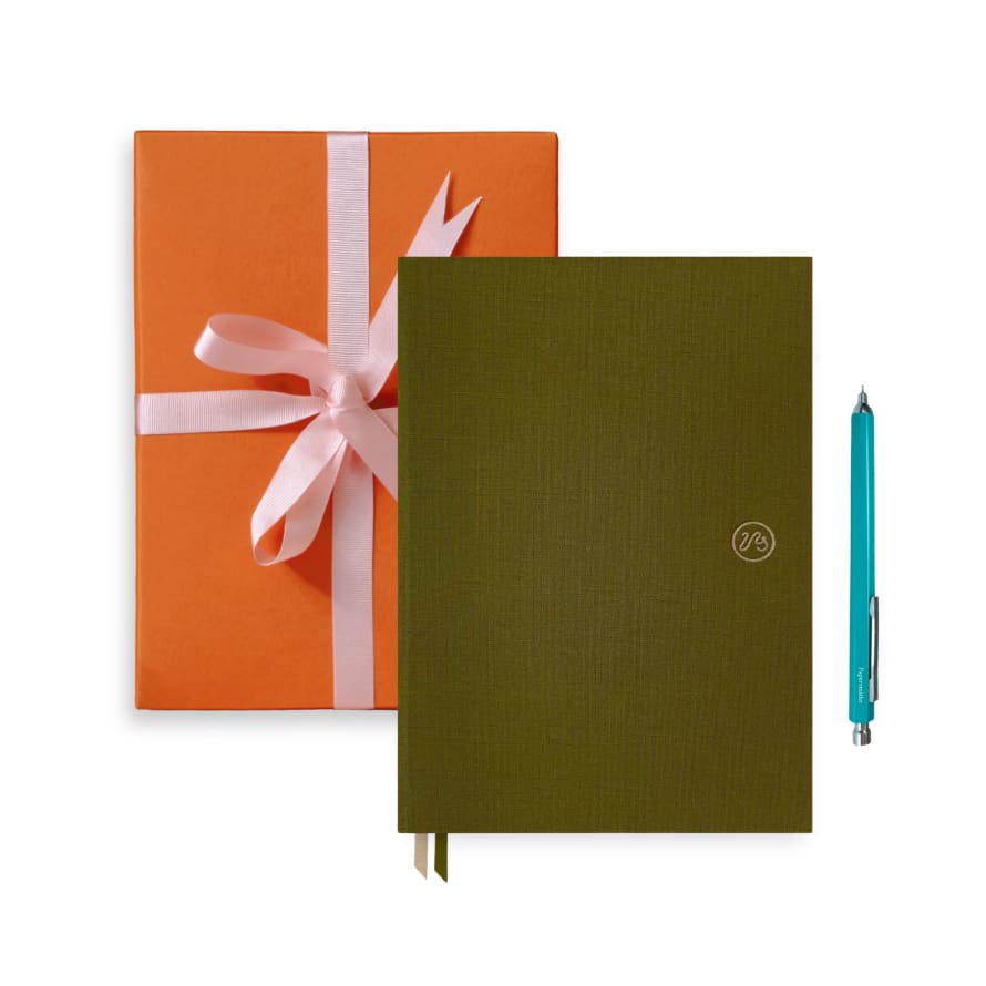 Papersmiths Myrtle Green Notebook And Primo Pen Duo - Gel