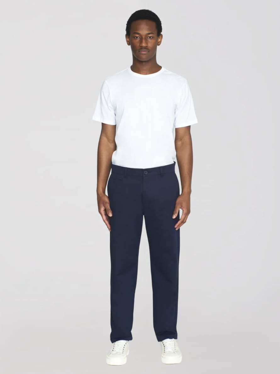Knowledge Cotton Apparel  1070053 Chuck Regular Twill Chino pants Total Eclipse