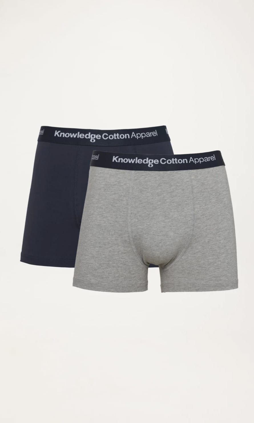 Knowledge Cotton Apparel  1110071 Anker 2 Pack Underwear Grey Melange