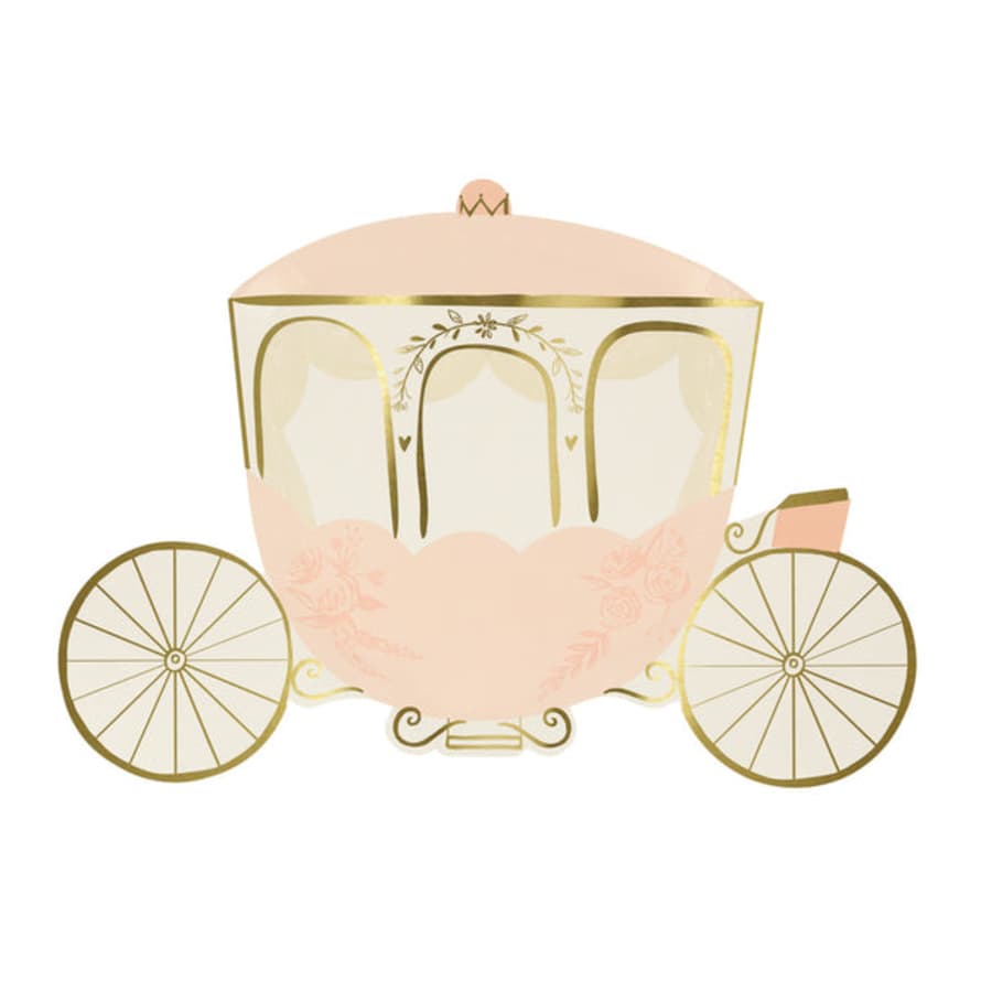 Meri Meri Princess Carriage Plates (x 8)