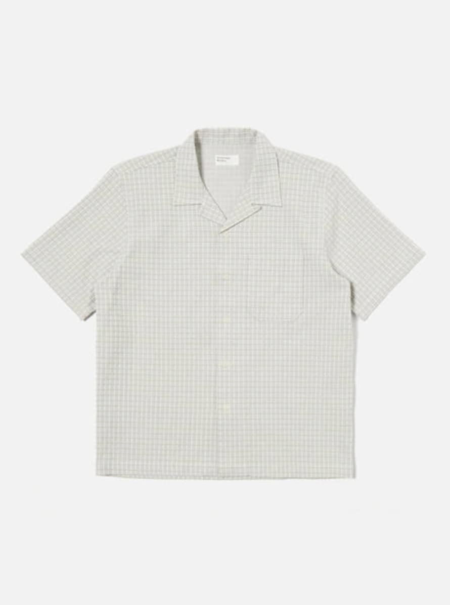 Universal Works Road Shirt In Light Olive Delos Cotton