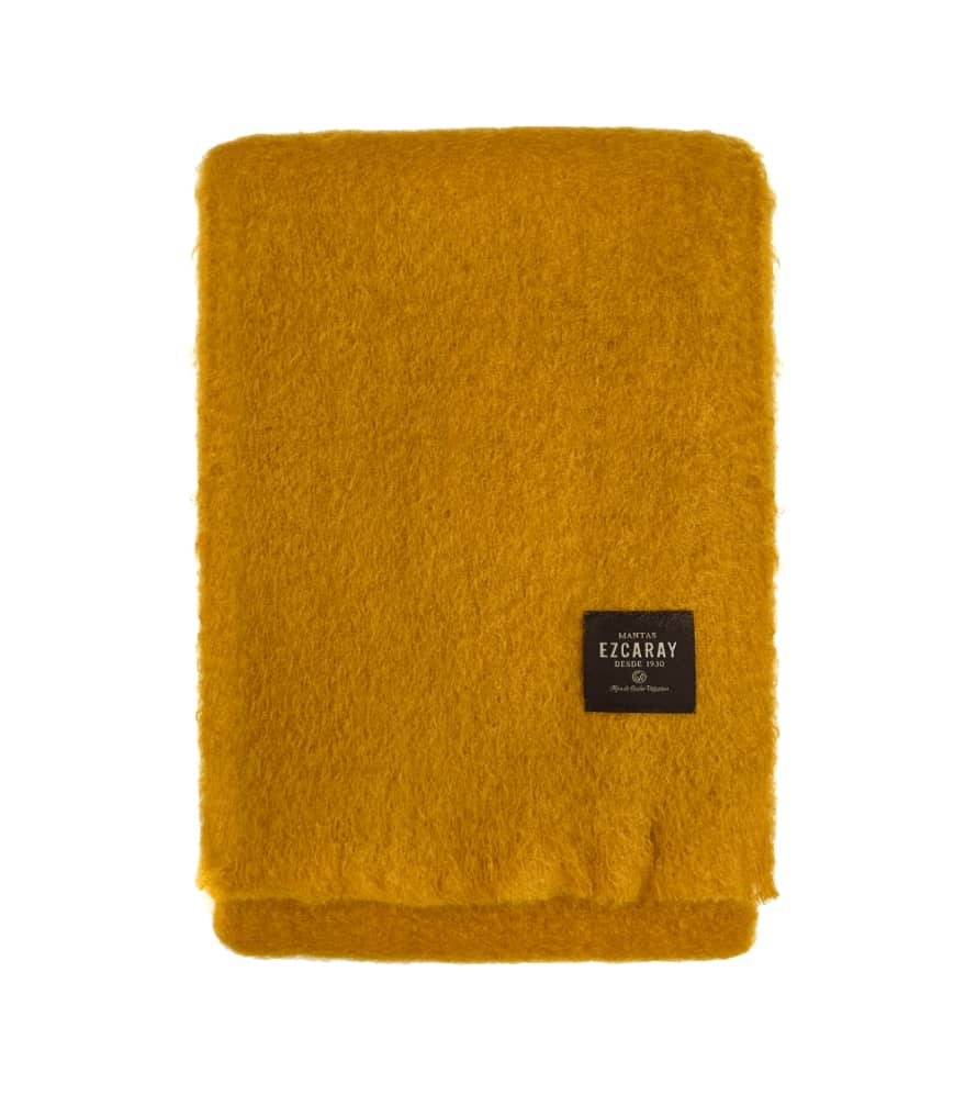 Ezcaray Mustard Mohair Blanket #421 130 x 200 cm