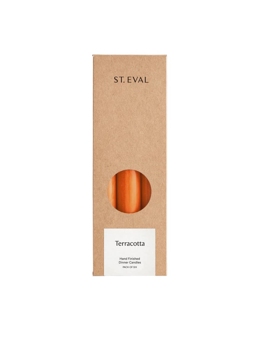 St Eval Candle Company Terracotta Orange Dinner Candle Gift Set, St Eval