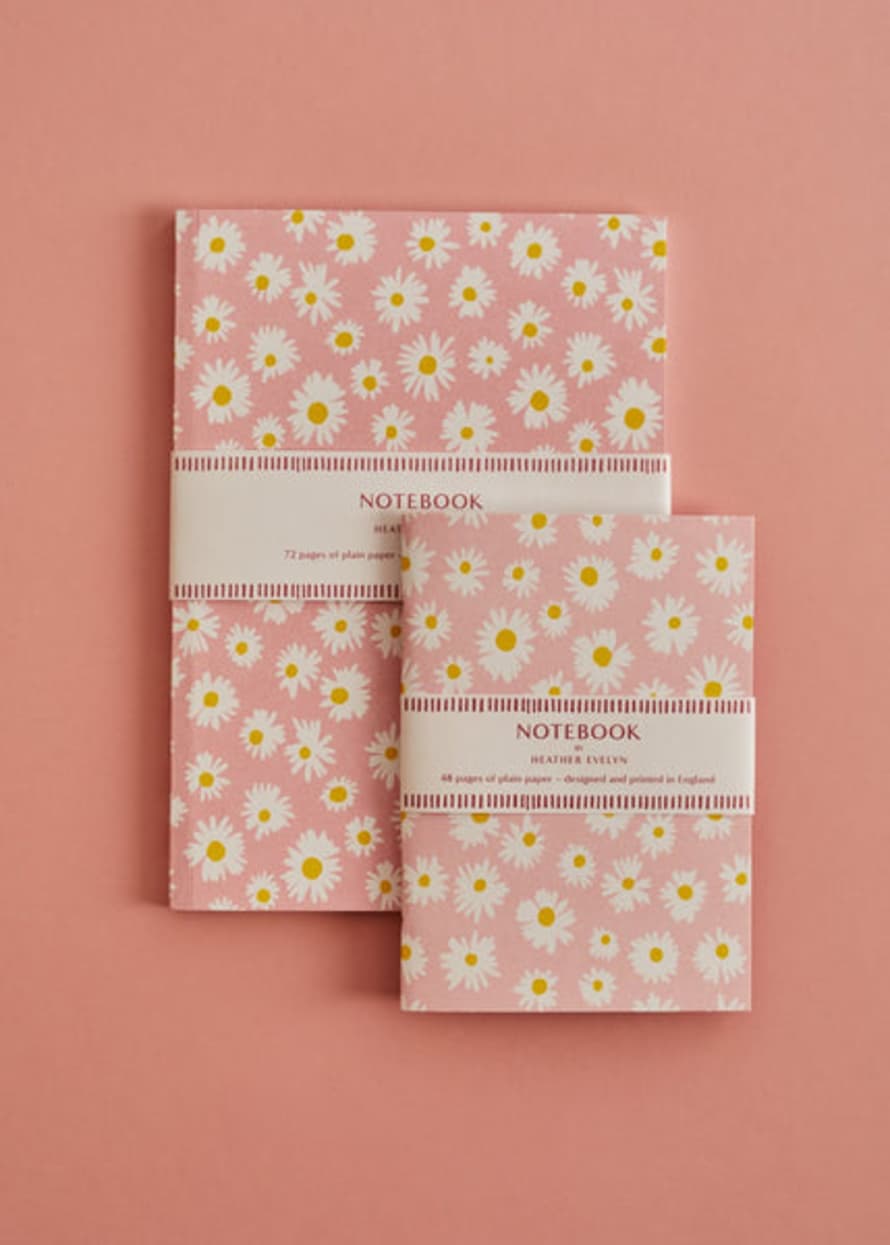 Heather Evelyn A5 Pink Daisy Notebook