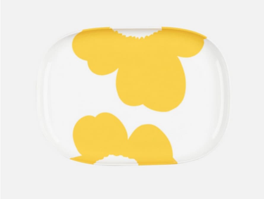 Marimekko piatto portata Unikko giallo