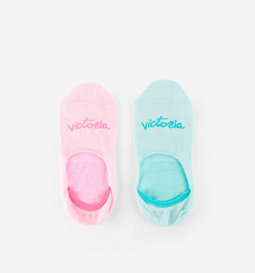 Victoria Invisible Socks In Rosa Azul
