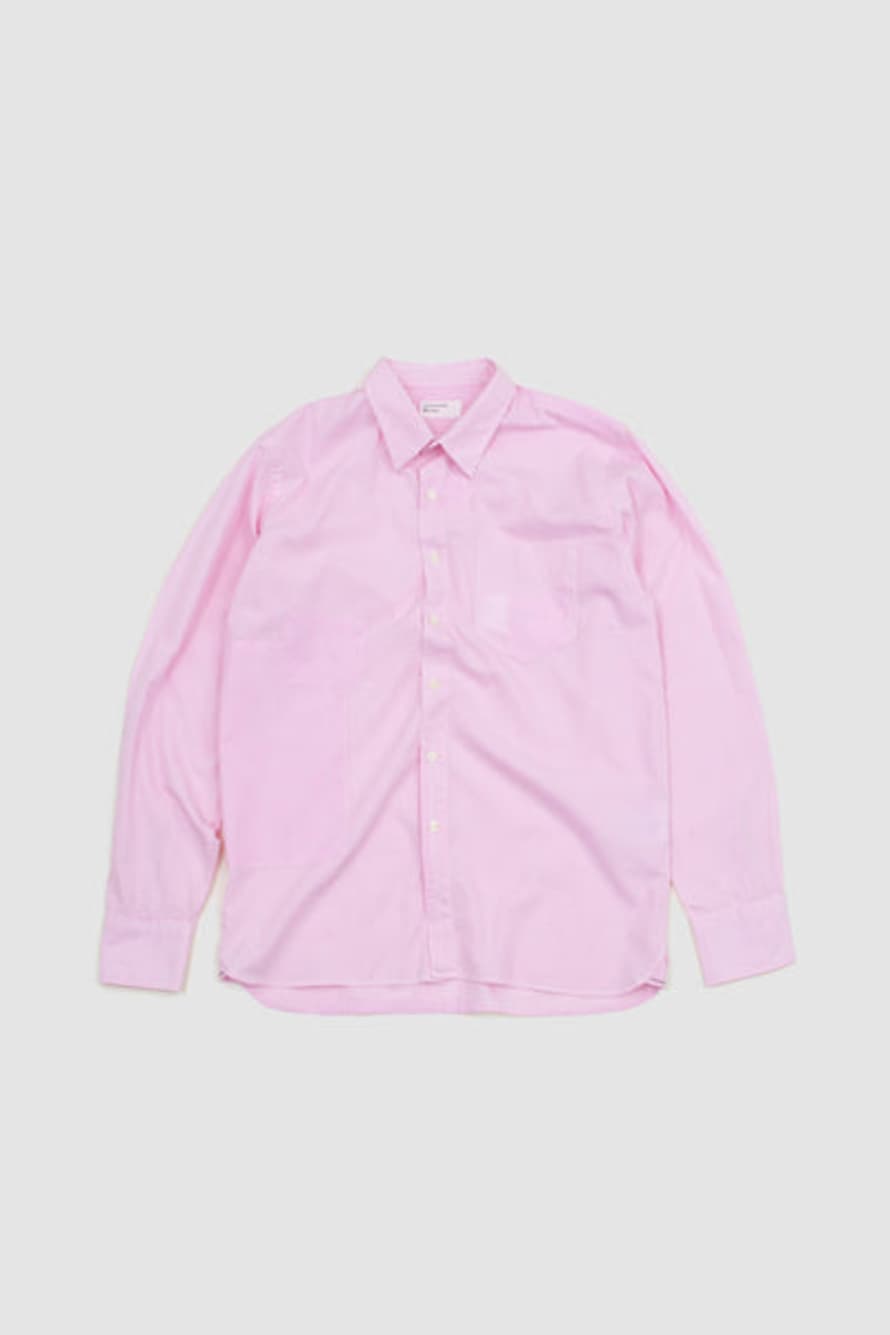 Universal Works Patched Shirt Pink Stripe Mixed Classic
