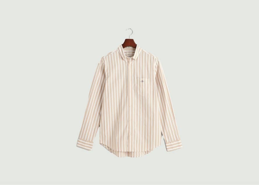 Gant Straight Striped Shirt In Cotton Poplin