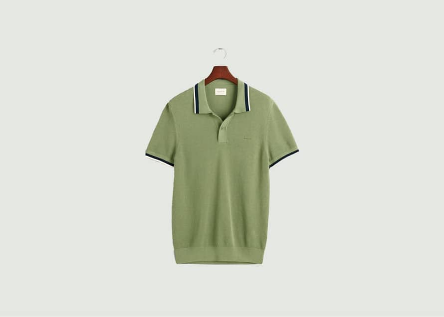 Gant Cotton Pique Polo Shirt With Contrasting Edges